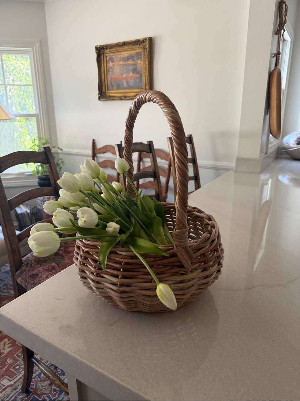 Vintage Rustic Cottagecore Brown Wicker Basket